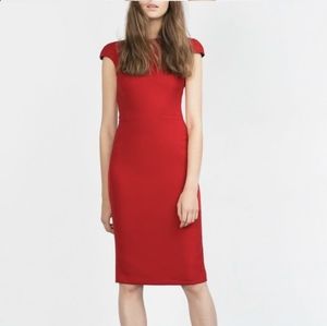 Sexy red dress with full length zipper on the back